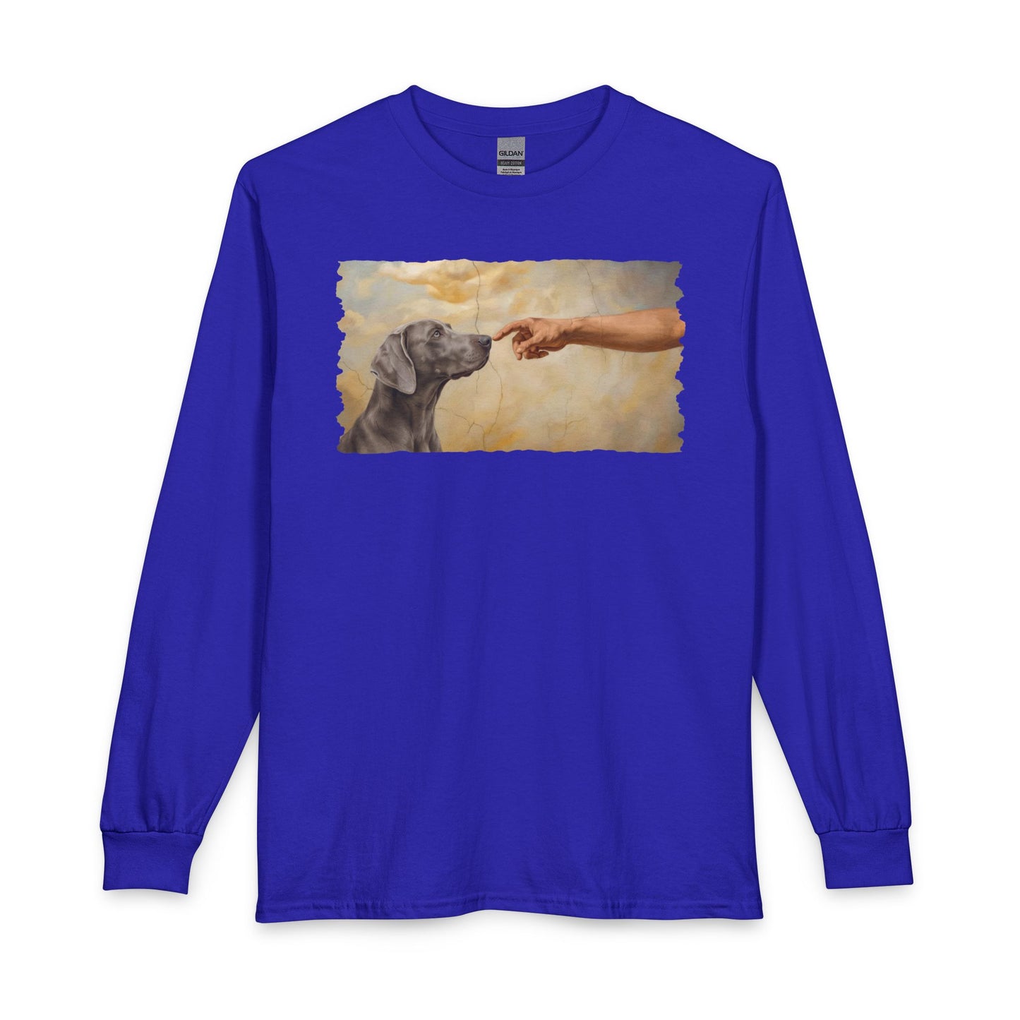 God Creates Weimaraner Long Sleeve Royal