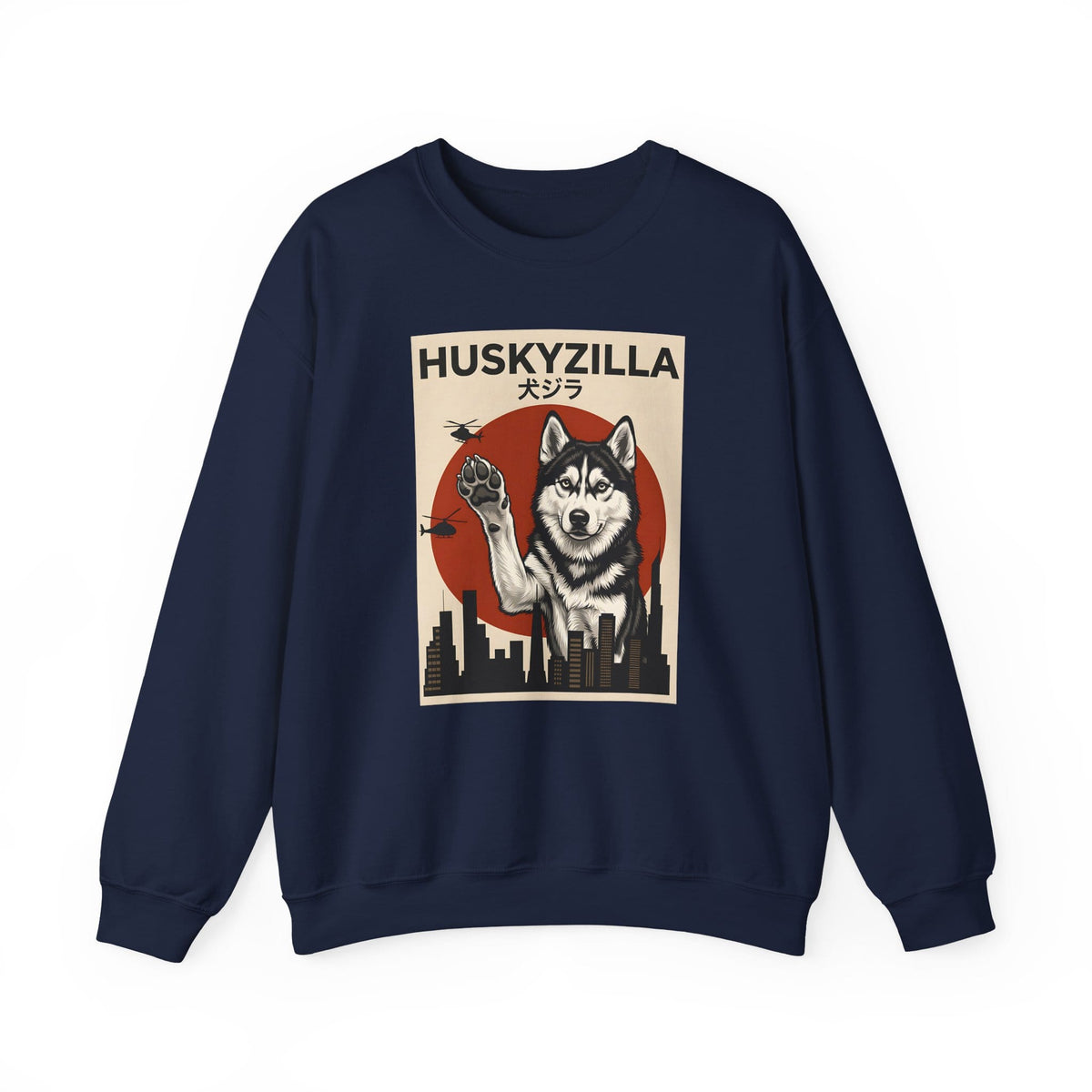 Huskyzilla Crewneck Sweatshirt Navy