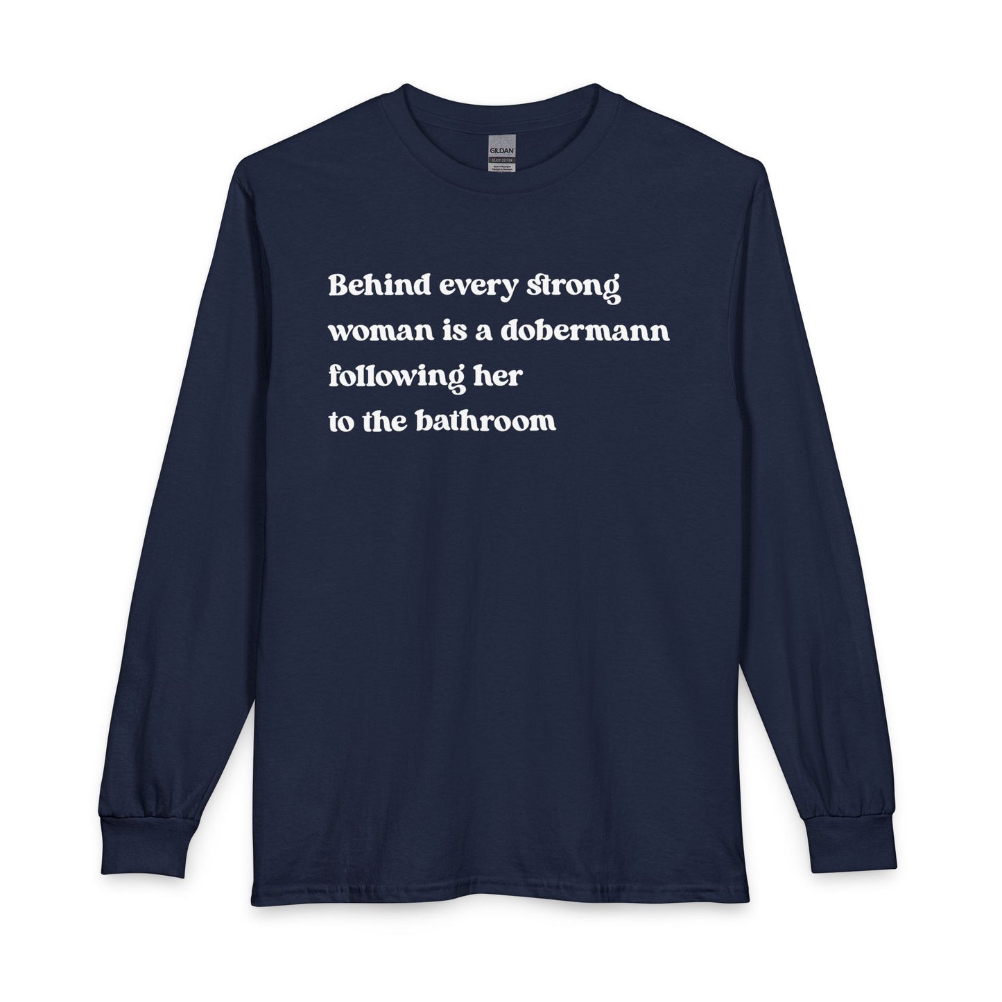 Doberman Strong Woman Long Sleeve