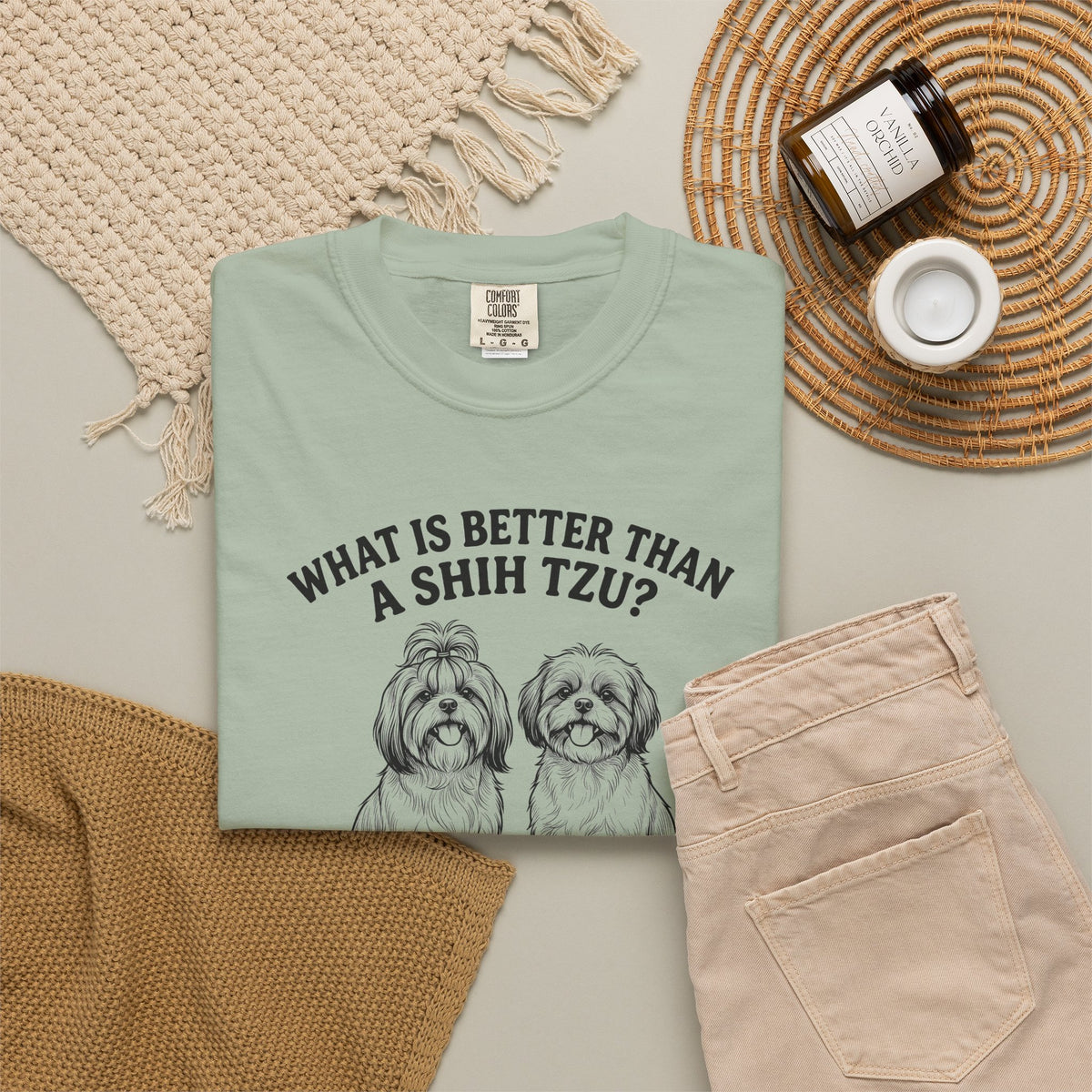 Shih Tzu What Is Better Than One Premium Tee