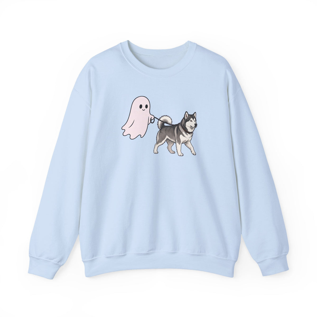 Alaskan Malamute Ghost Walk Crewneck Sweatshirt