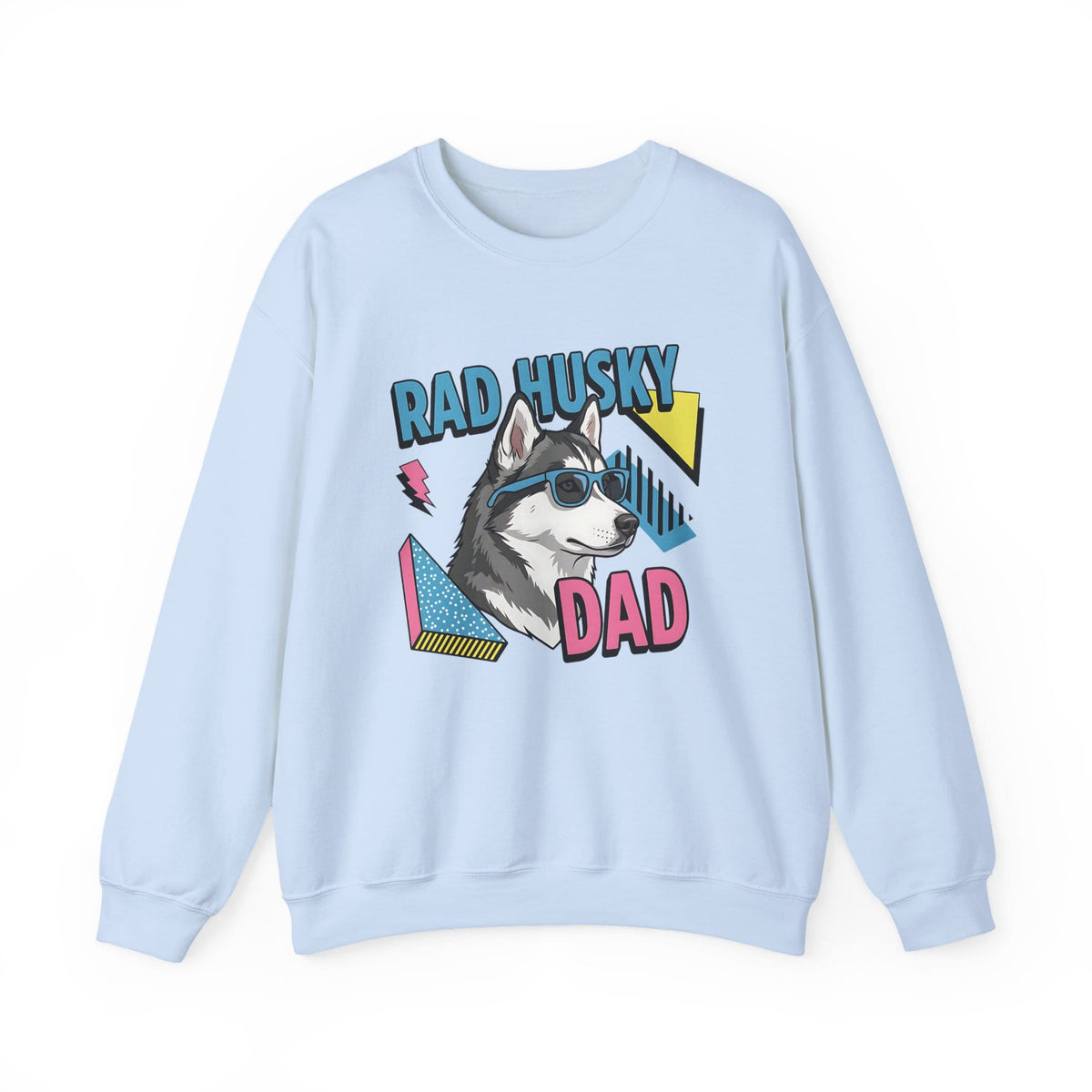 Rad Husky Dad Crewneck Sweatshirt Light Blue