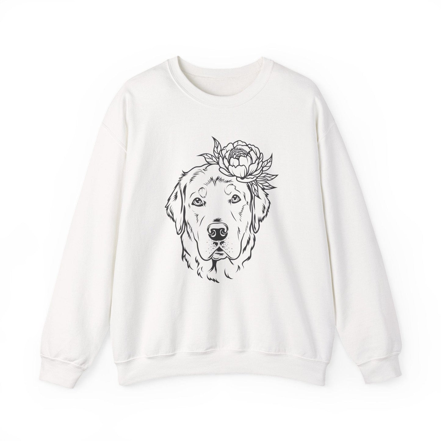 Labrador Flower Crewneck Sweatshirt White