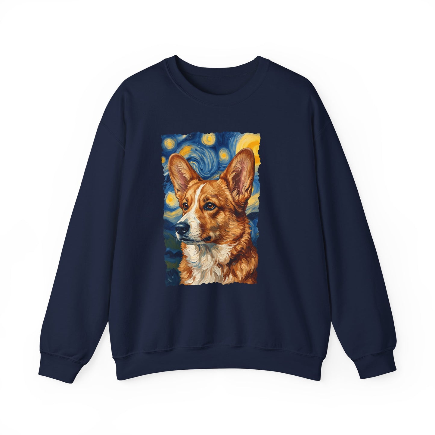 Cardigan Welsh Corgi Red Van Gogh Crewneck Sweatshirt