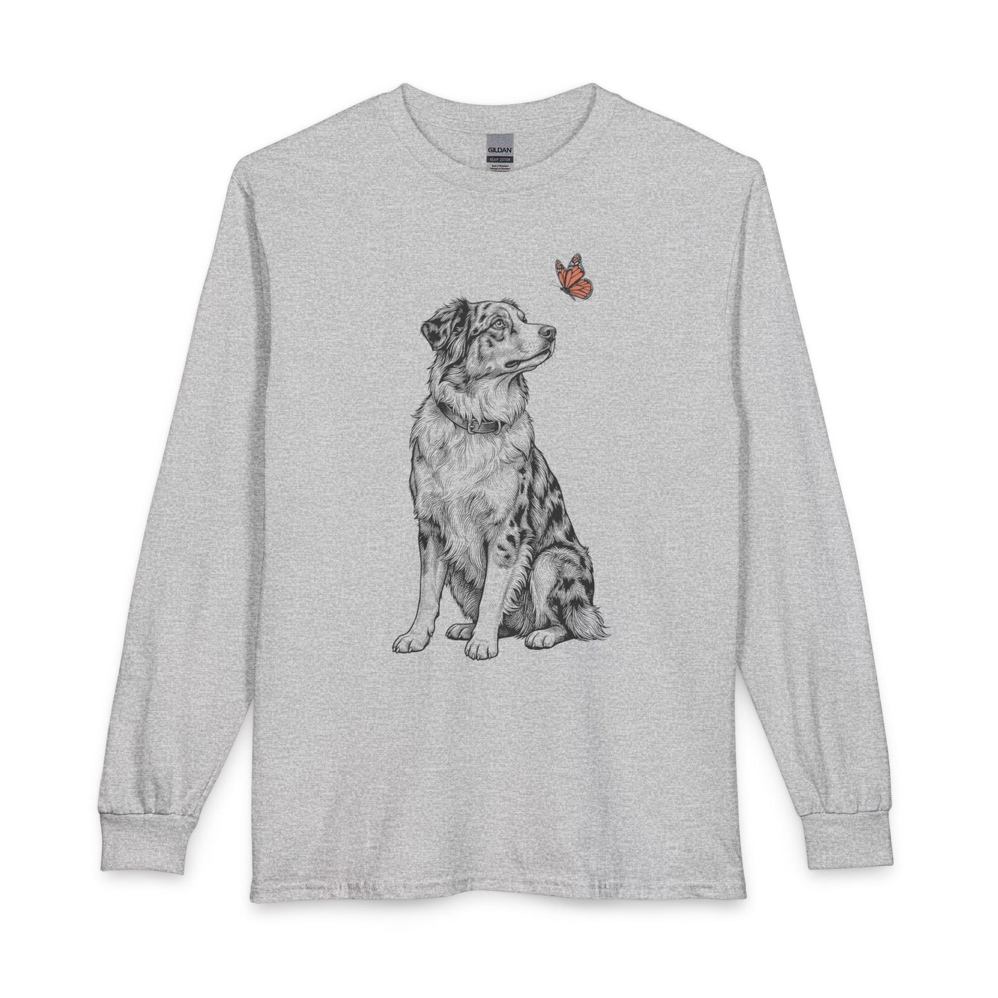 Australian Shepherd Butterfly Long Sleeve