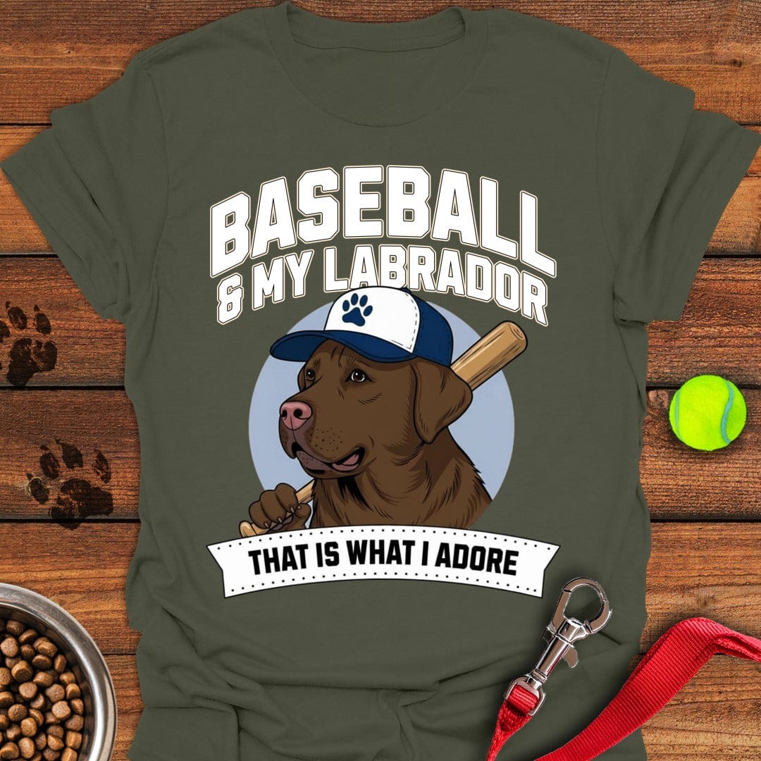Baseball & Chocolate Labrador Military Green
