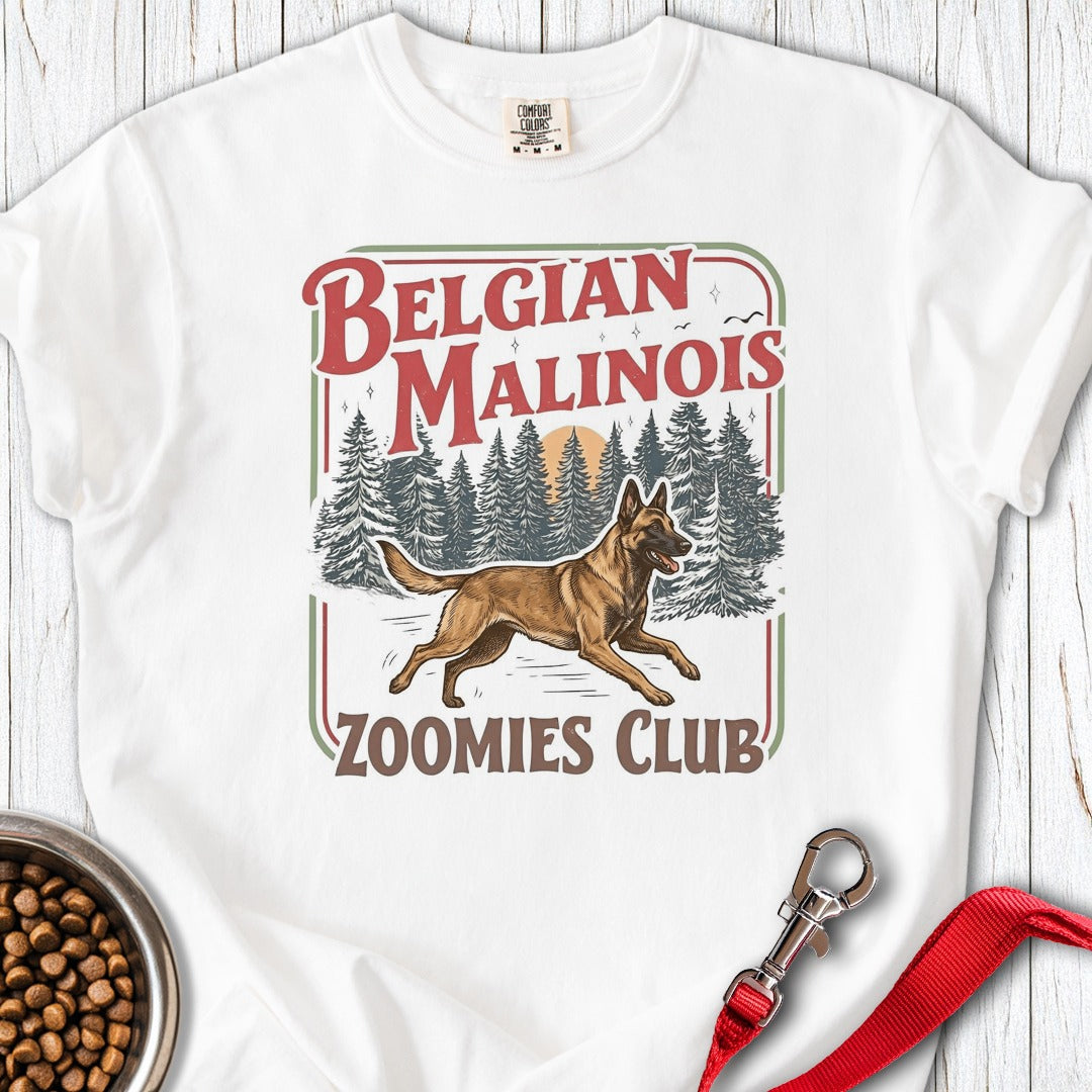 Belgian Malinois Zoomies Club Premium Tee White