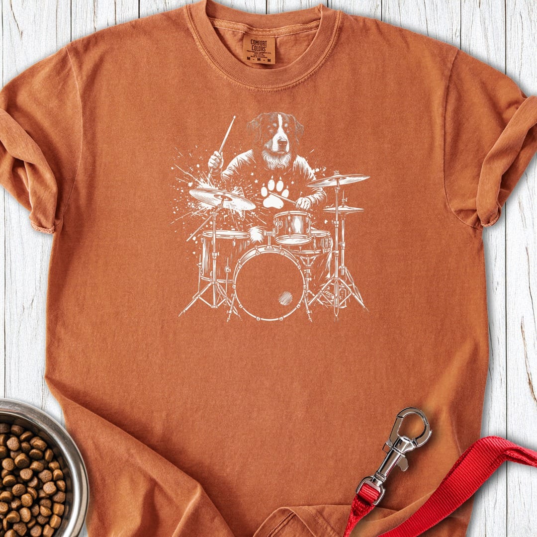 Bernese Mountain Dog Drummer Premium Tee Yam
