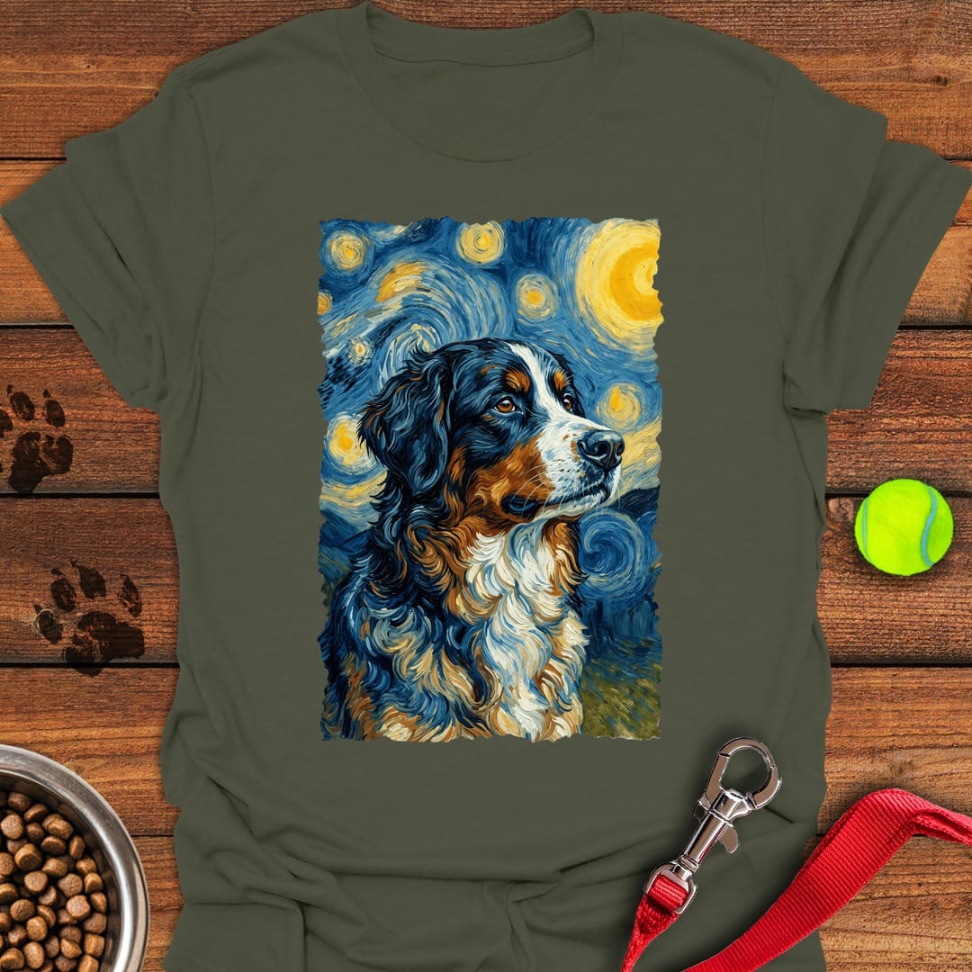 Bernese Mountain Dog Van Gogh Military Green