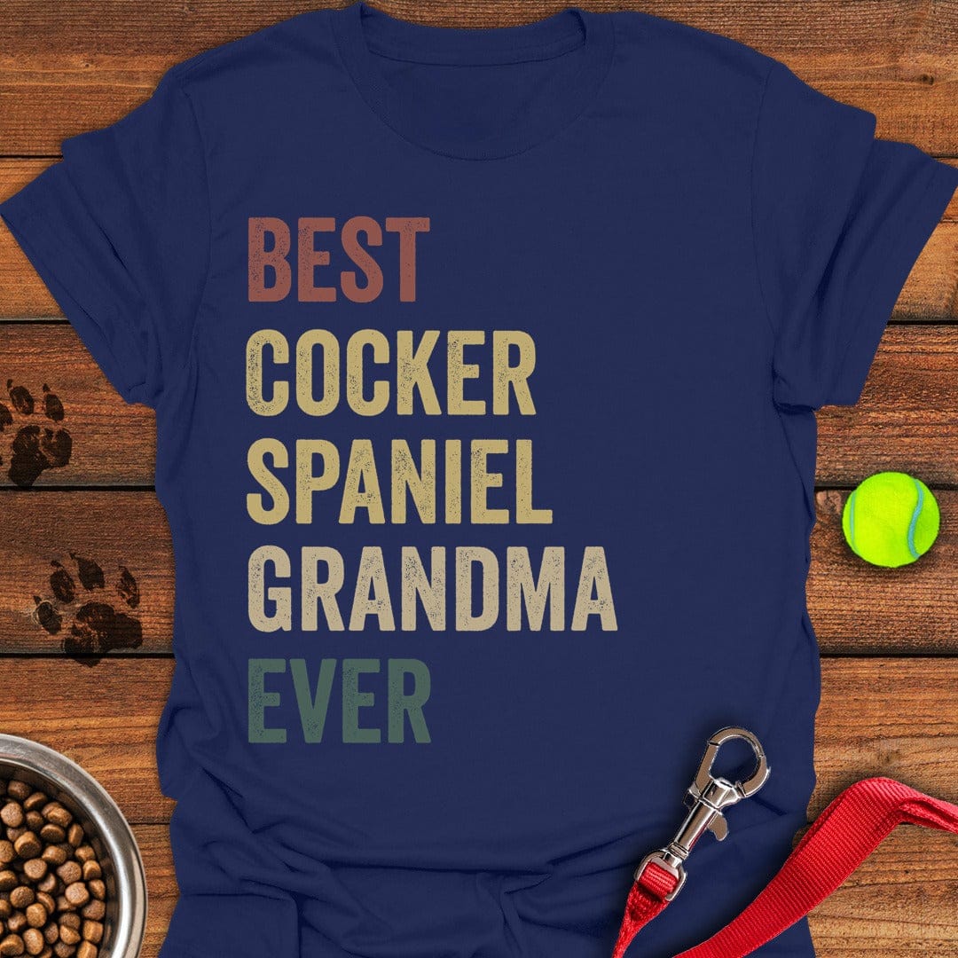 Best Cocker Spaniel Grandma Navy