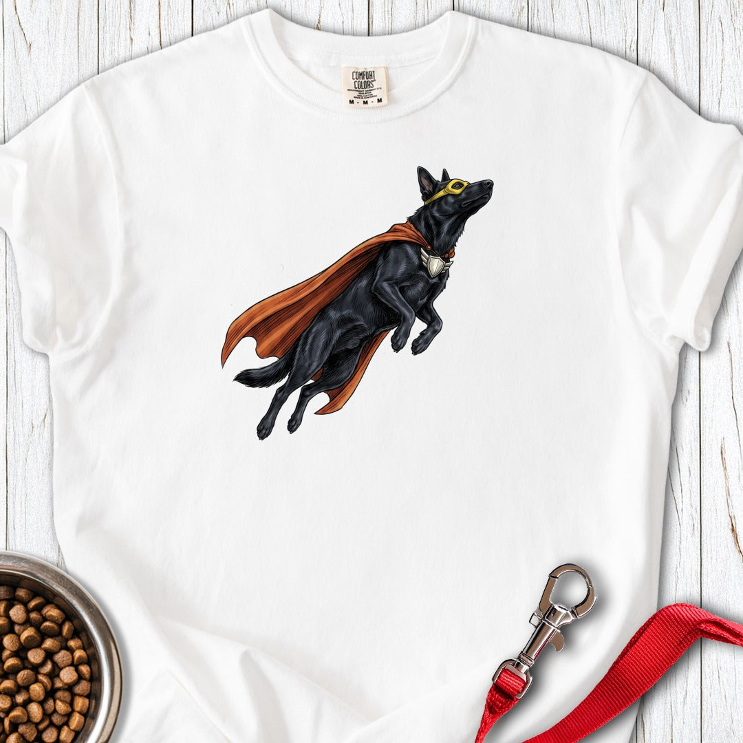 Black German Shepherd Hero Premium Tee White