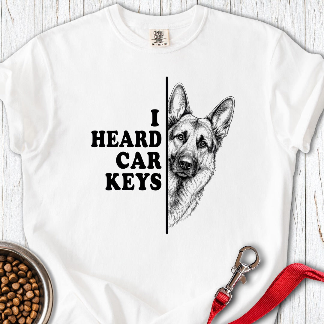 Car keys German Shepherd Premium Tee White