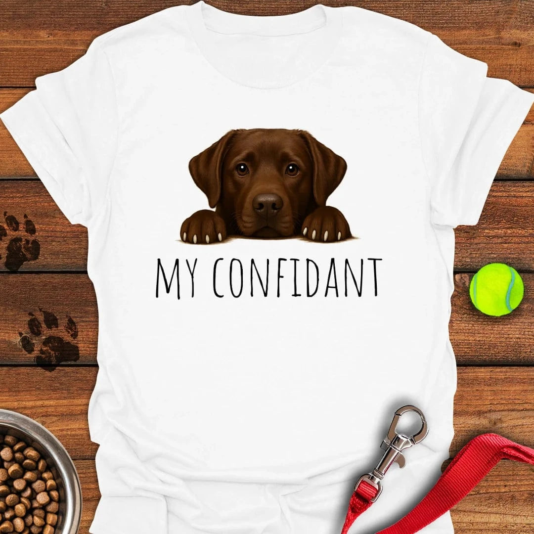 My Confidant Chocolate Labrador T-Shirt White