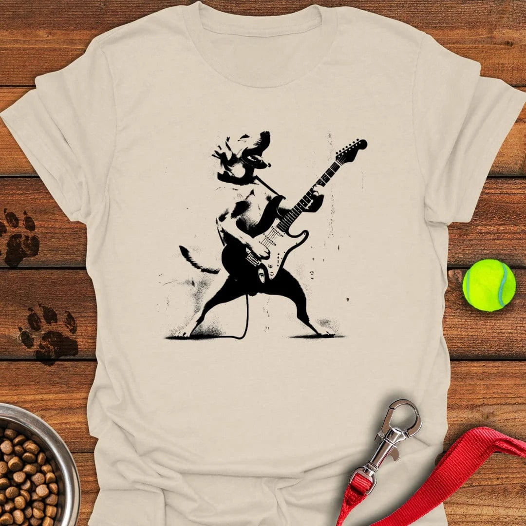 Labrador Rocking the Guitar T-Shirt Natural