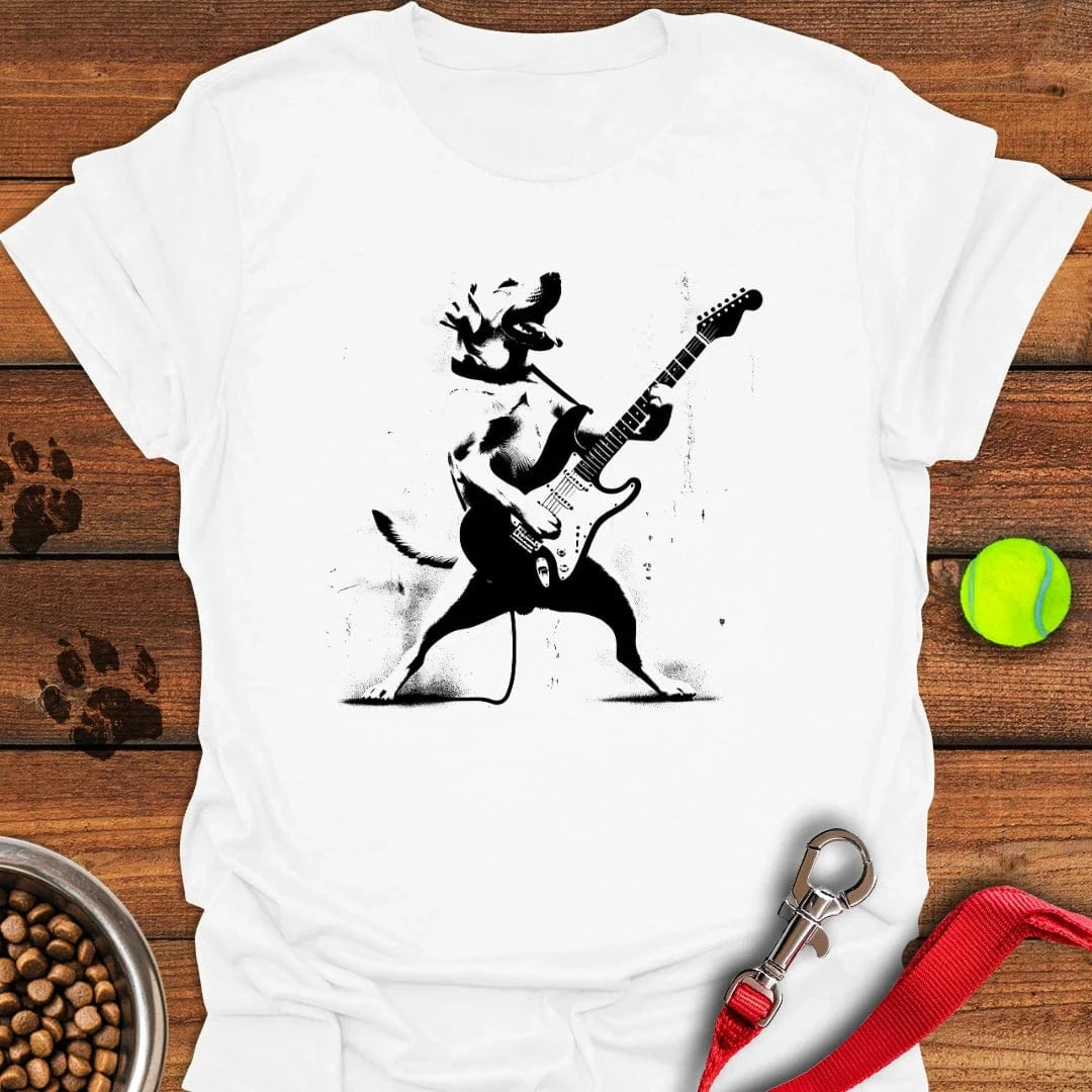Labrador Rocking the Guitar T-Shirt White