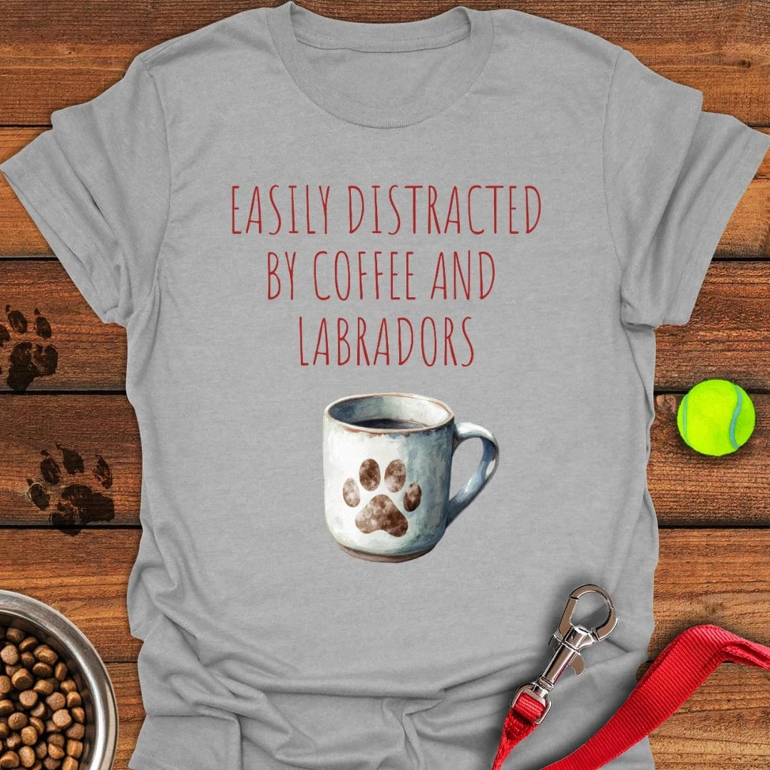 Coffee & Labradors T-Shirt Sport Grey
