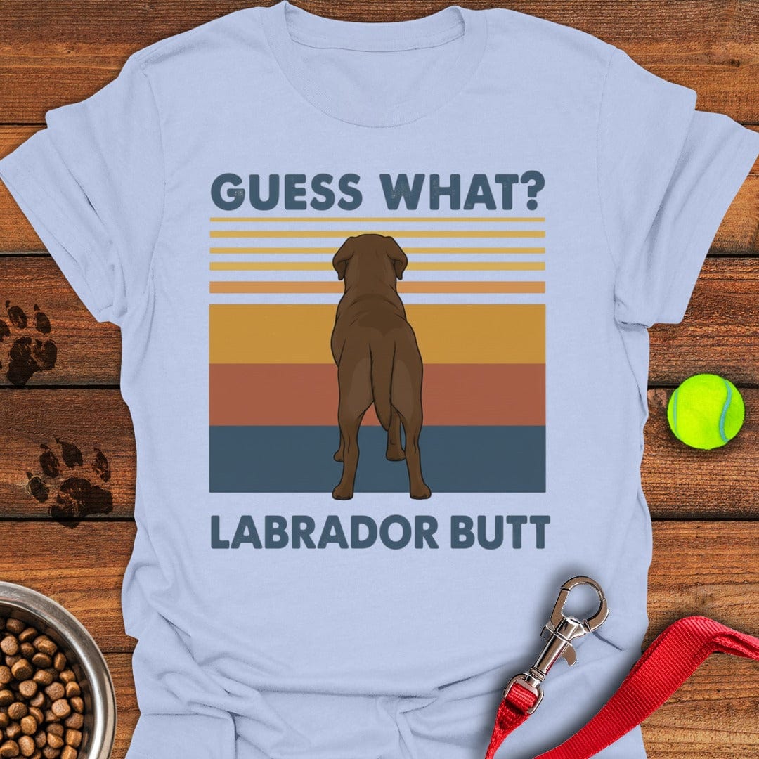 Chocolate Lab Butt Light Blue