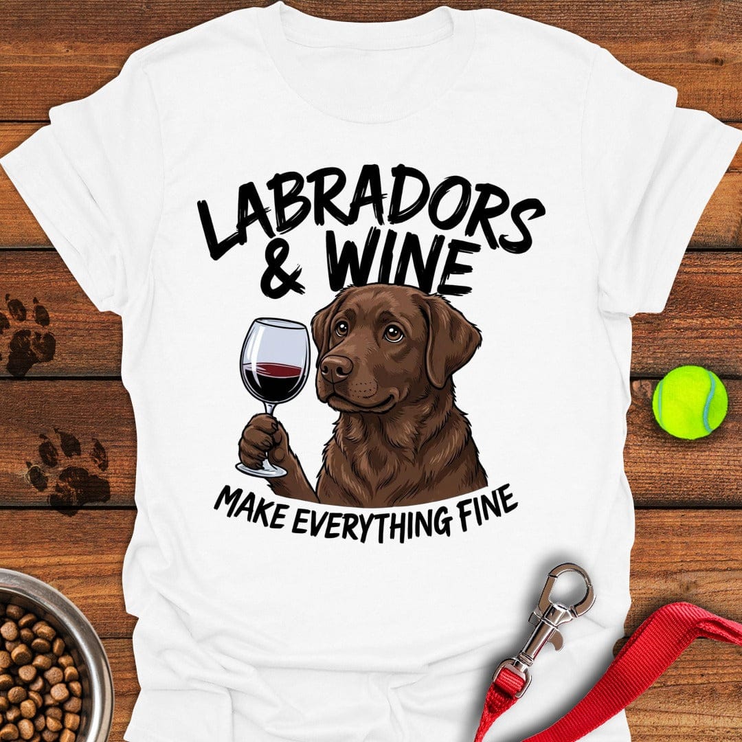 Chocolate Lab & Wine White