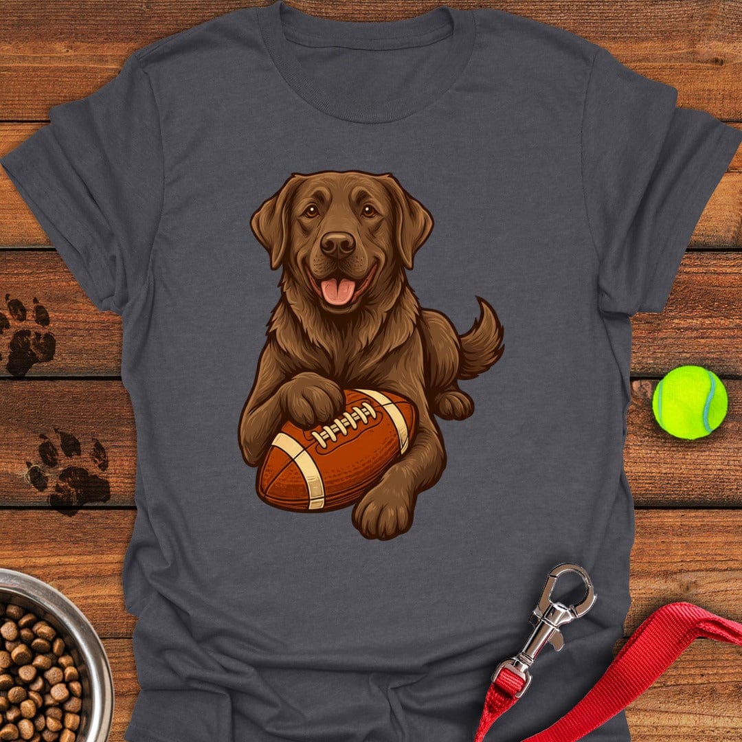 Chocolate Labrador Football Dark Heather