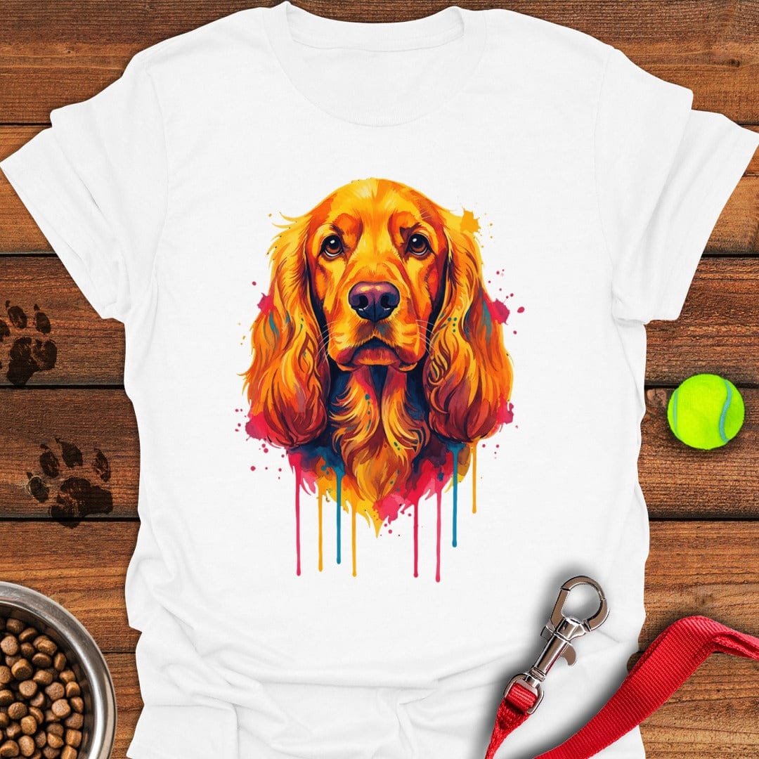 Cocker Spaniel Painting White