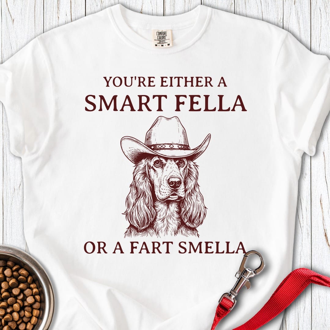 Cocker Spaniel Smart Fella Premium Tee White