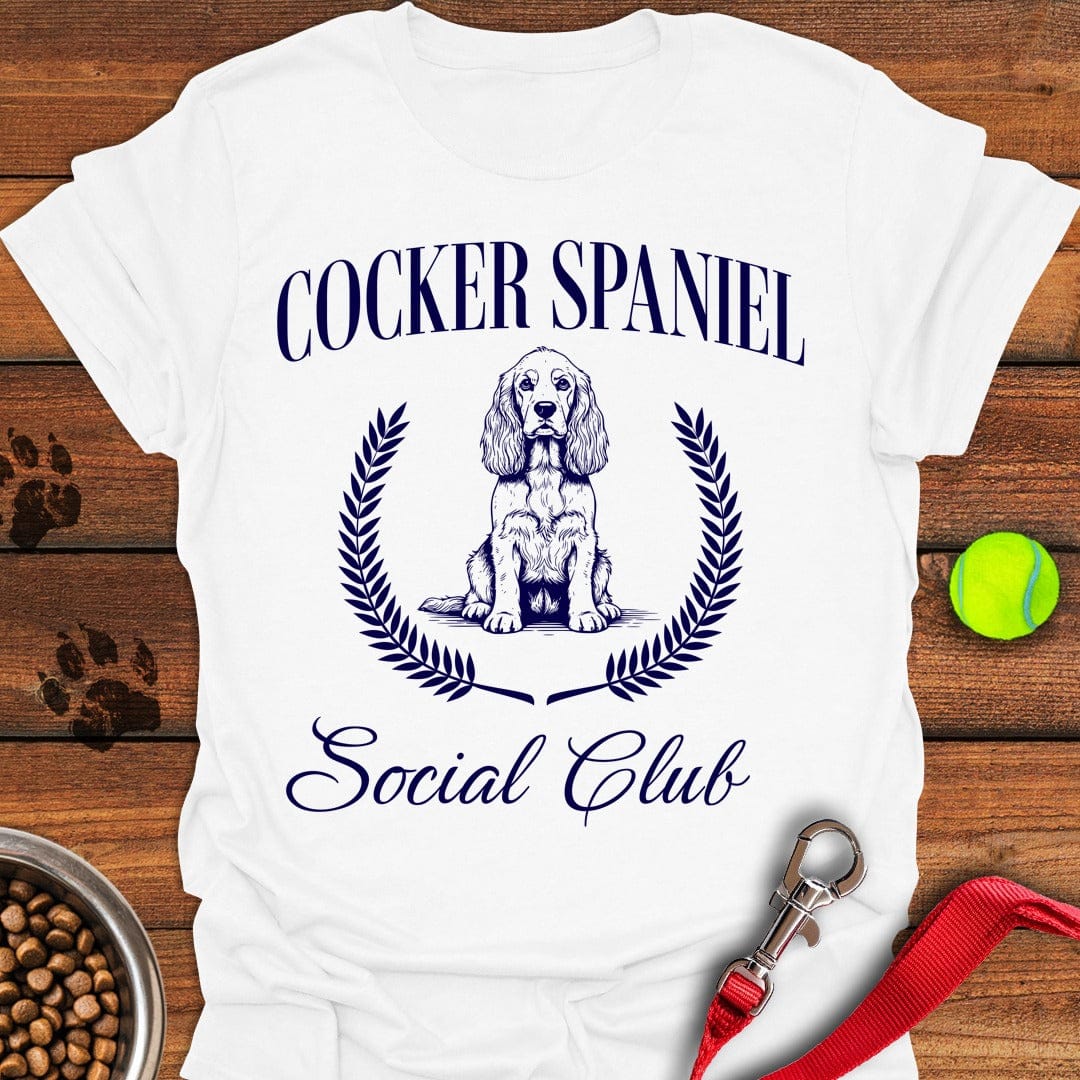 Cocker Spaniel Social Club White