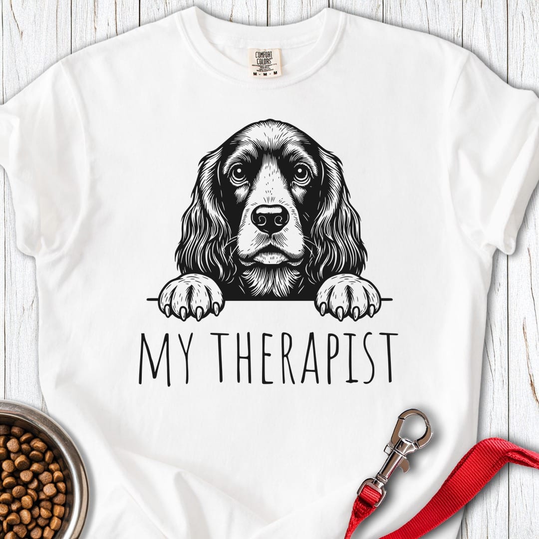 Cocker Spaniel Therapist Premium Tee White