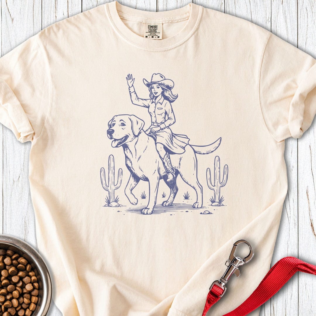 Cowgirl Labrador Premium Tee Ivory