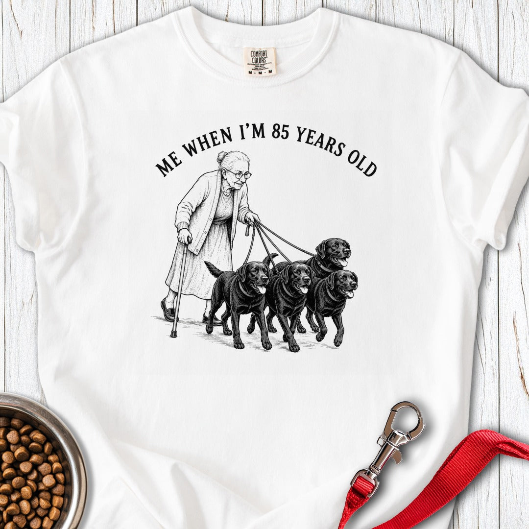 Elderly Lab Mom Premium Tee White