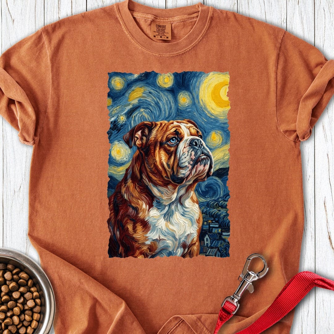 English Bulldog Van Gogh Premium Tee Yam