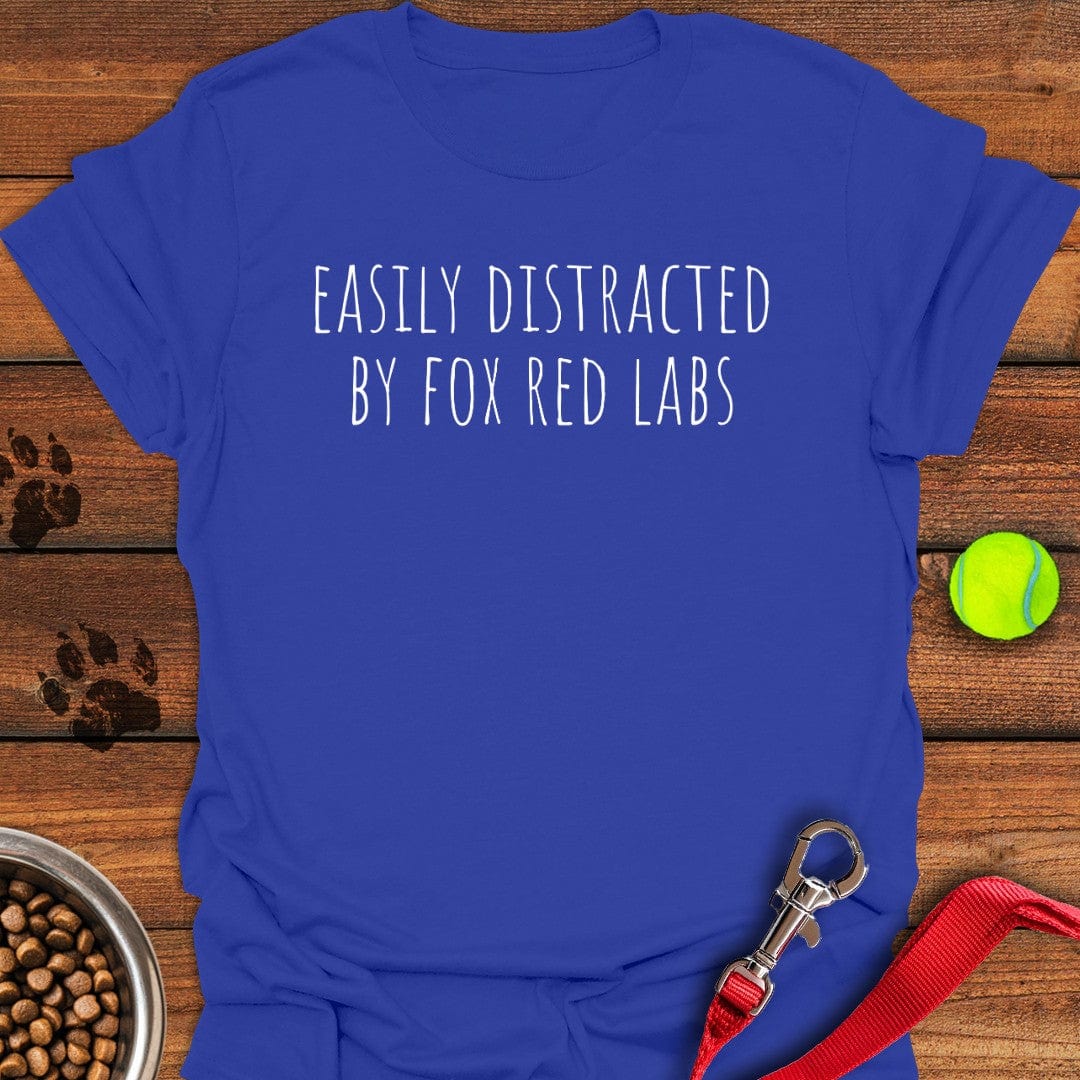 Easily Distracted By Fox Red Labs T-Shirt Royal