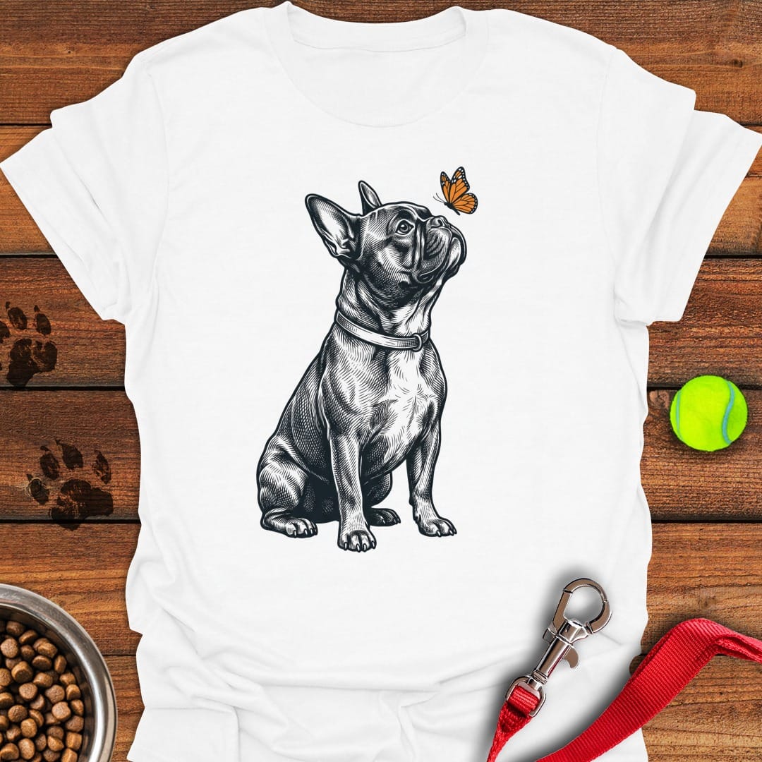 French Bulldog Butterfly White