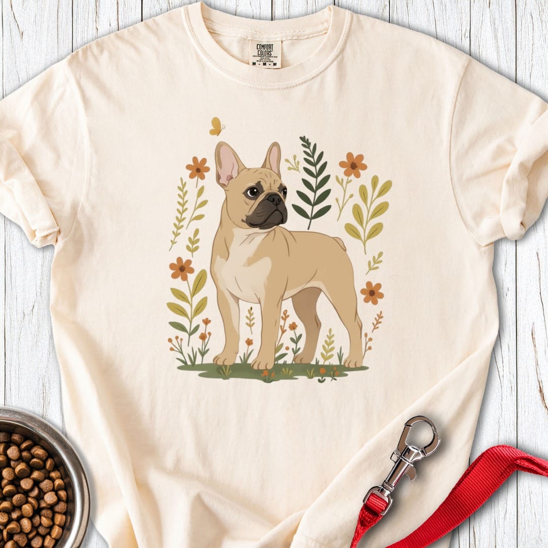 French Bulldog Flowers Premium Tee Ivory