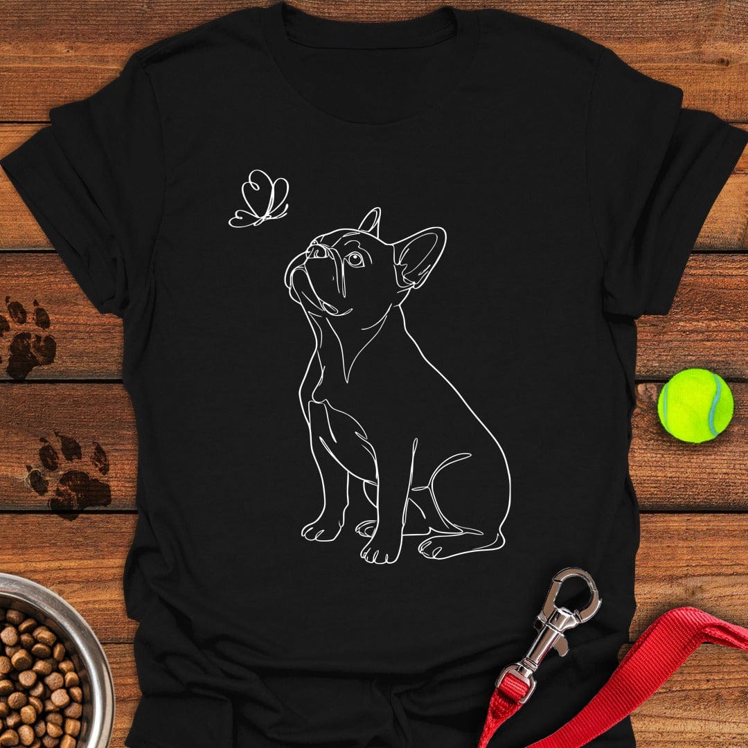 French Bulldog Line Art Black