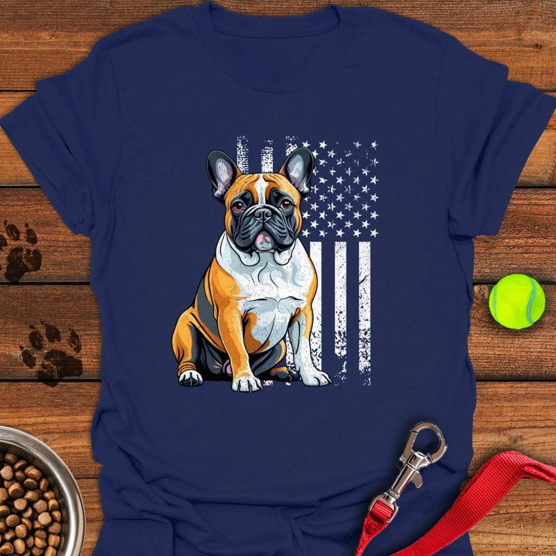 French Bulldog USA T-Shirt Navy