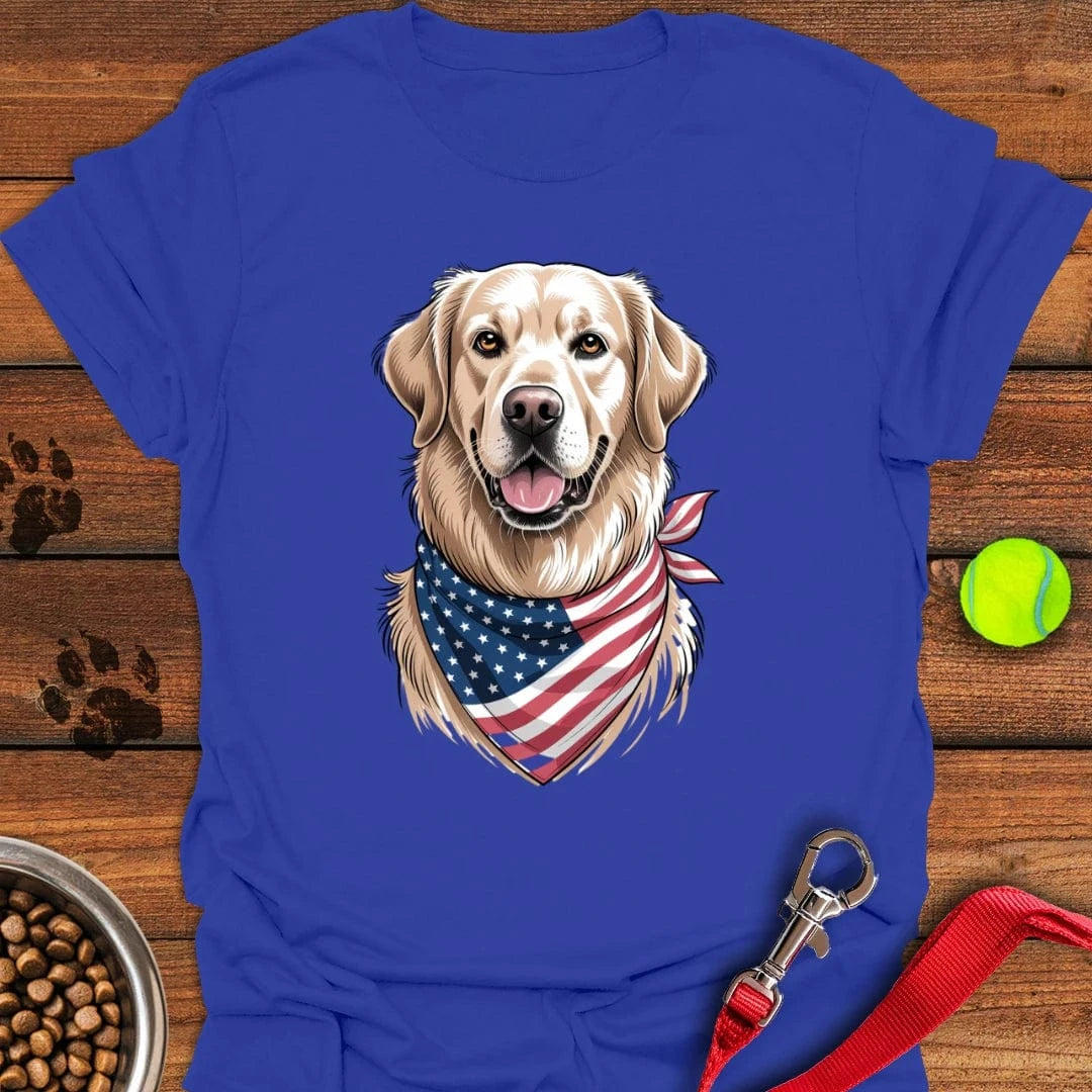Golden Retriever USA Flag T-Shirt