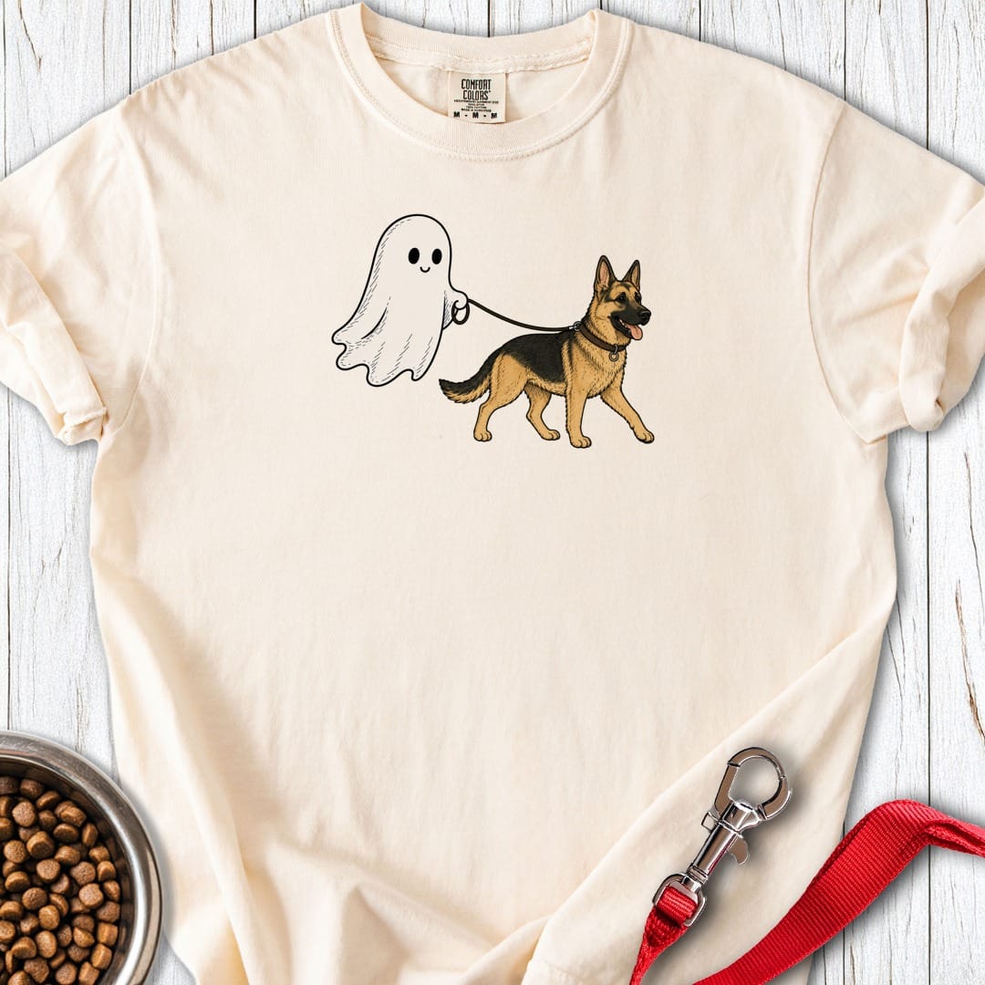 German Shepherd Ghost Halloween Premium Tee Ivory