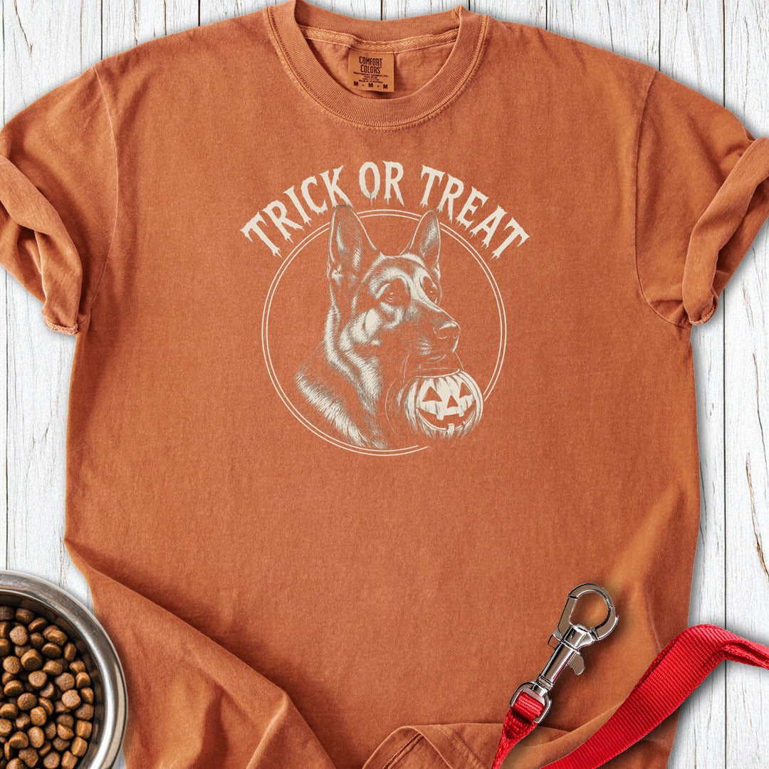 German Shepherd Trick or Treat Halloween Premium Tee Yam
