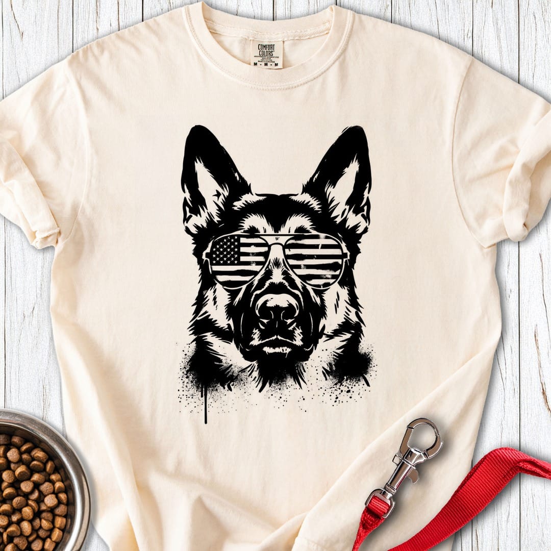German Shepherd USA Premium Tee Ivory