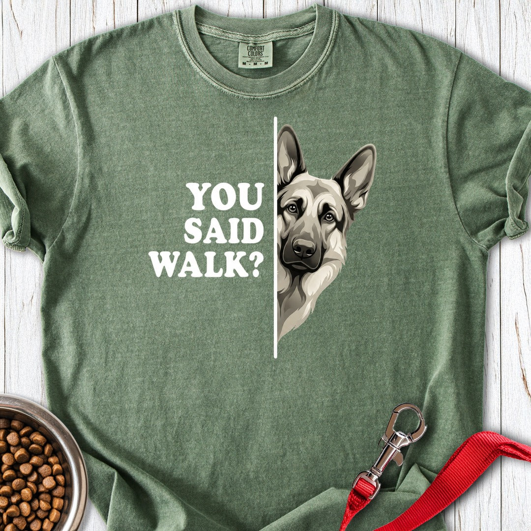 German Shepherd Walk Premium Tee Moss