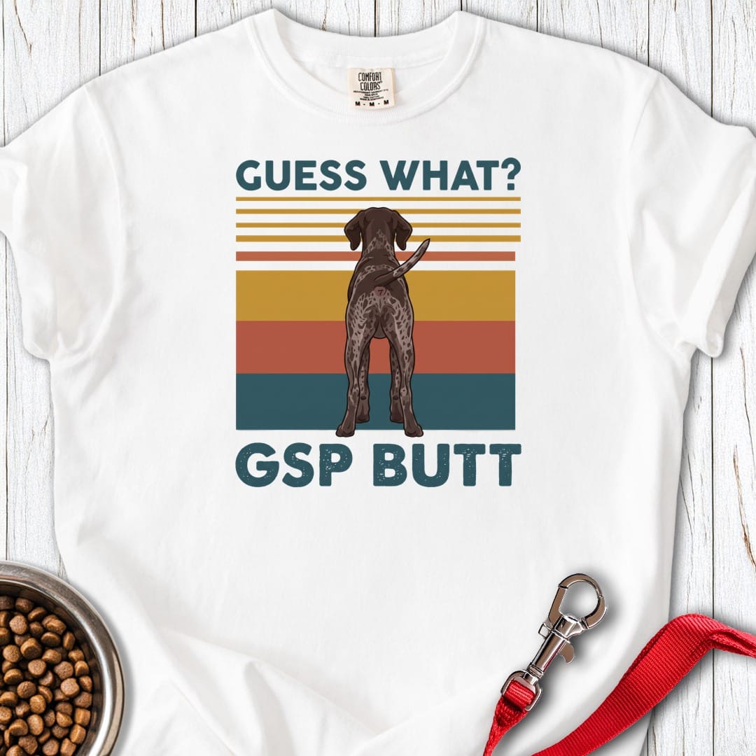 German Shorthaired Pointer Butt Premium Tee White