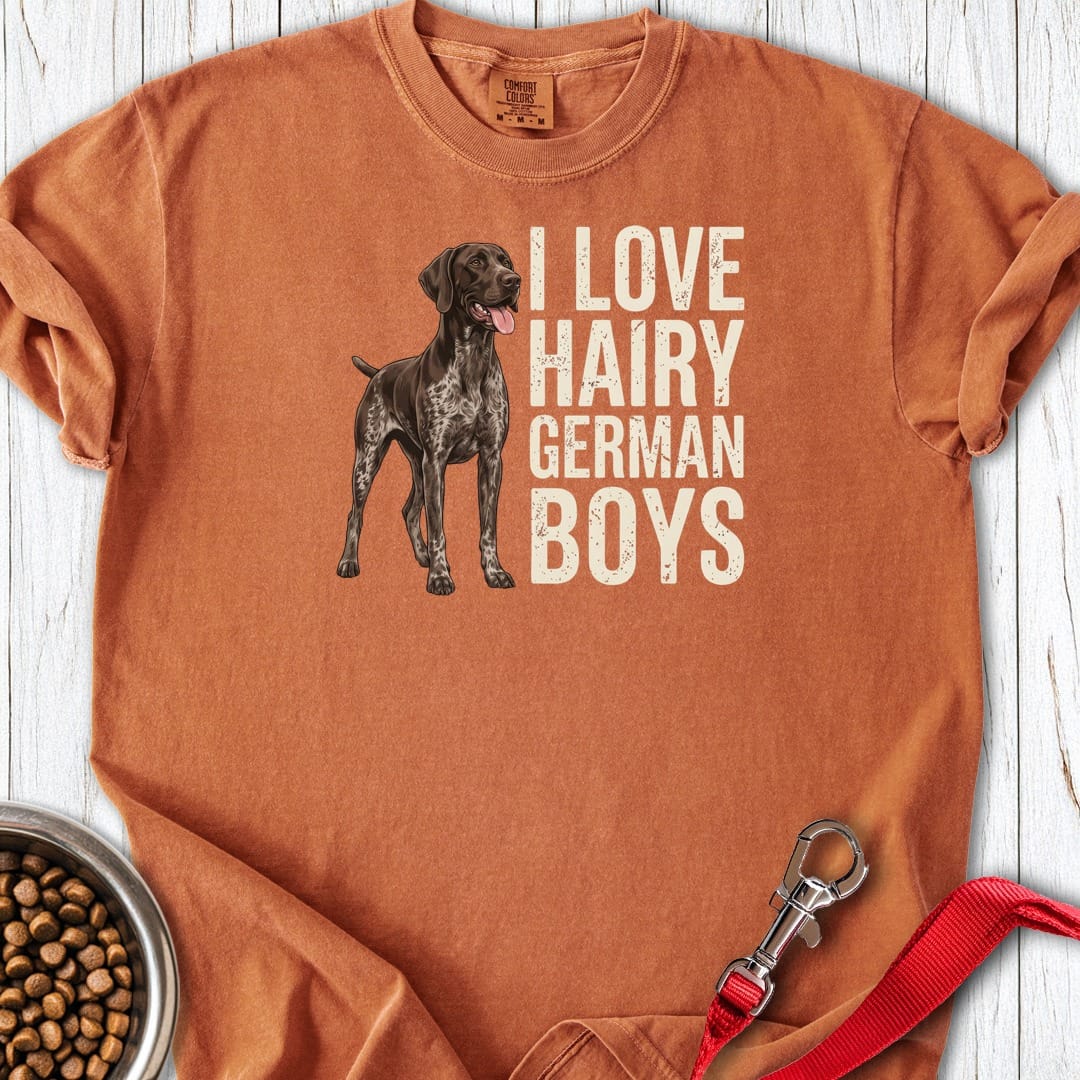 German Shorthaired Pointer Hairy Boys Premium Tee Yam