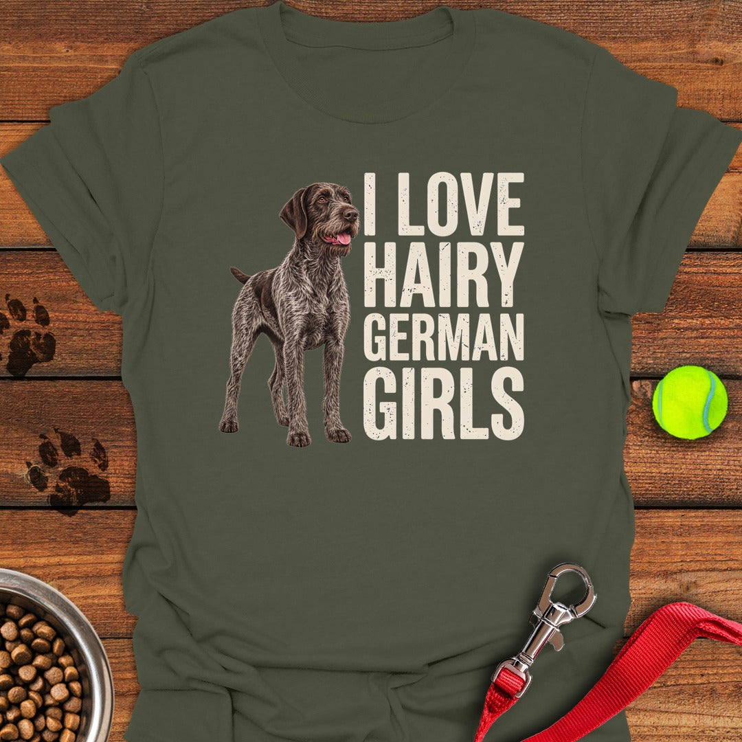 German Wirehaired Pointer Girl Military Green