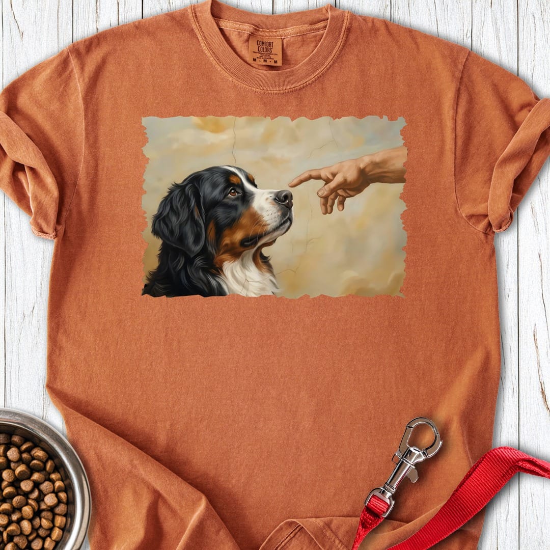 God Creates Bernese Mountain Dog Premium Tee Yam