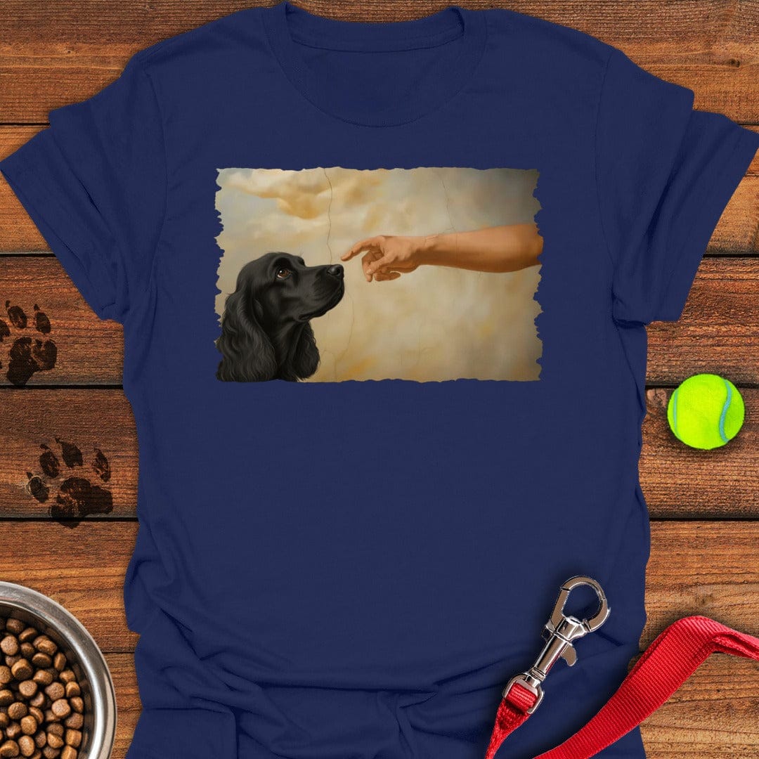 God Creates Black Cocker Spaniel Navy