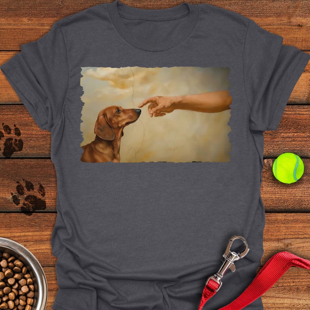 God Creates Dachshund Dark Heather