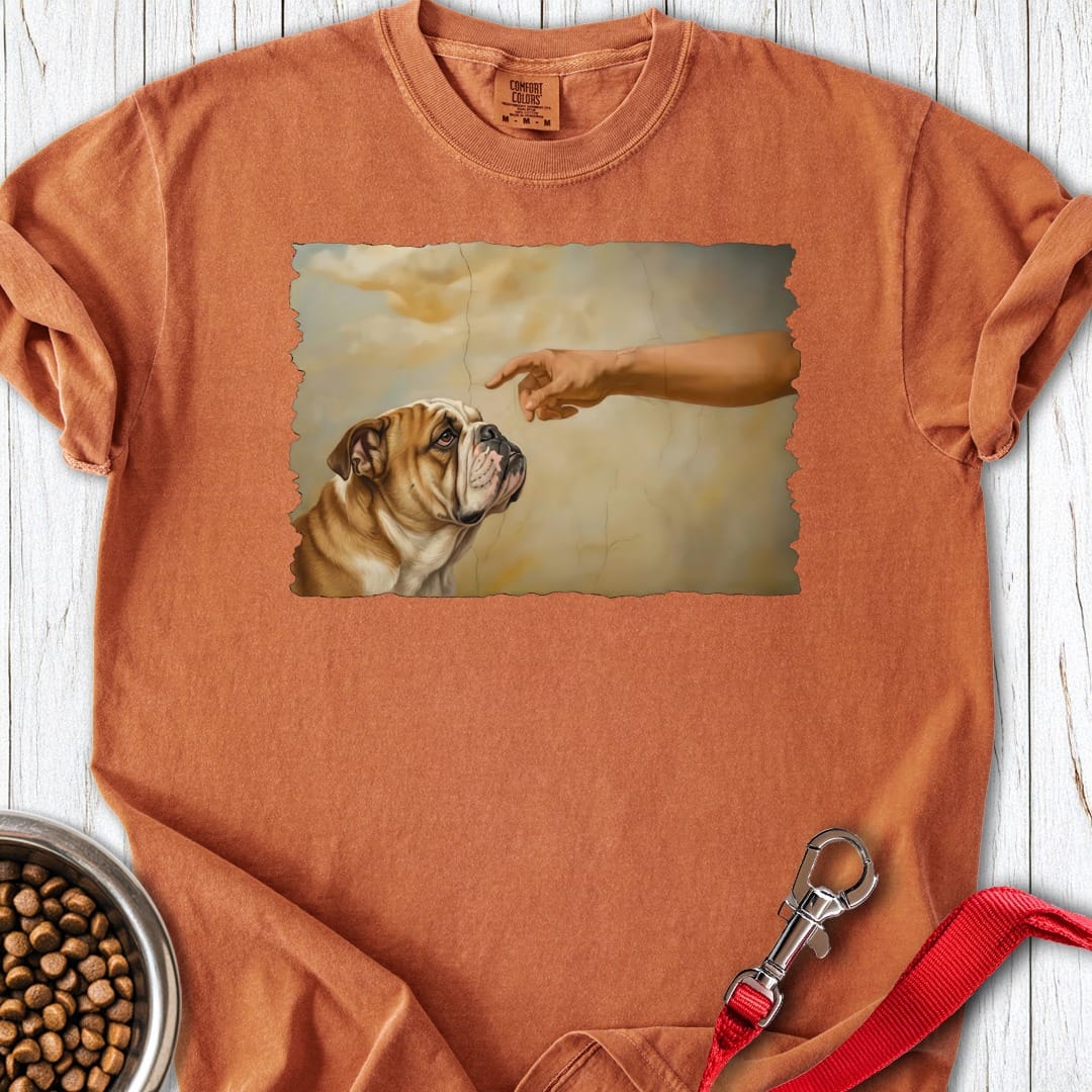 God Creates English Bulldog Premium Tee Yam