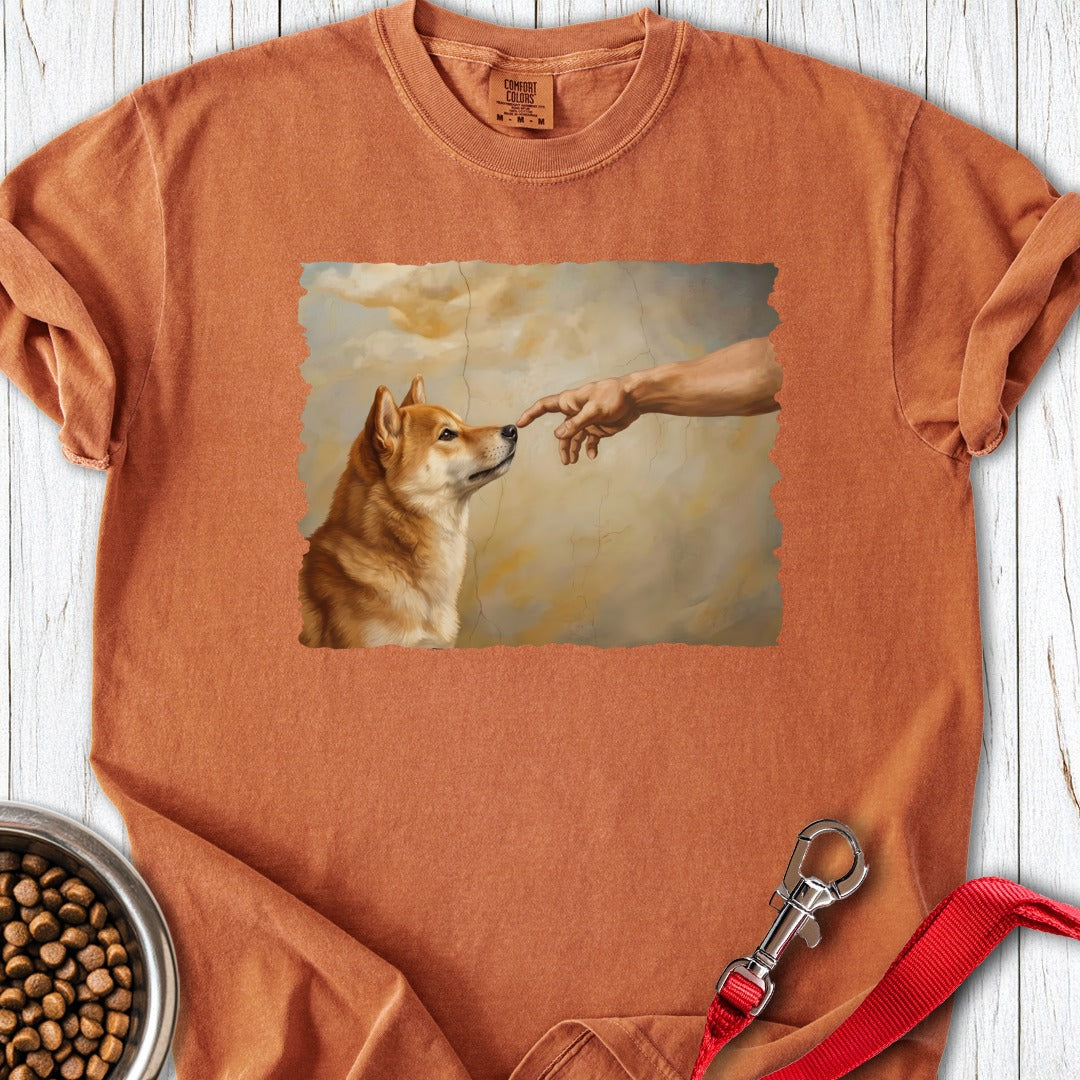 God Creates Shiba Inu Premium Tee Yam