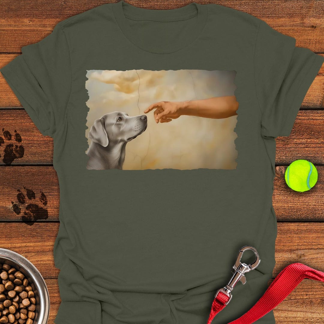 God Creates Silver Labrador Military Green