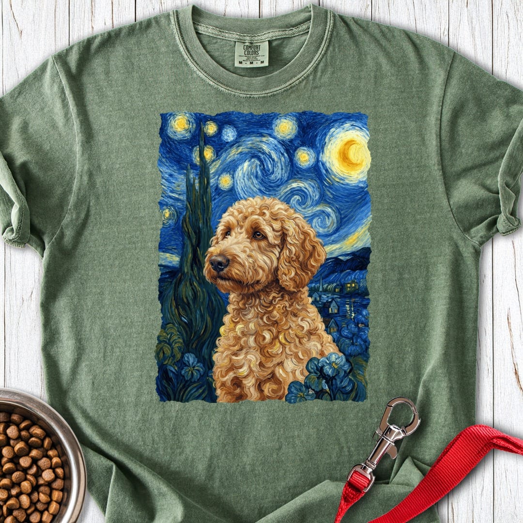 Golden Doodle Van Gogh Premium Tee Moss